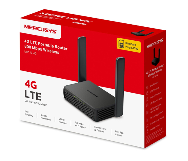 Mercusys MB113-4G 300Mbps a/b/g/n 3G/4G(LTE) 150Mbps - 1534241 - zdjęcie 3